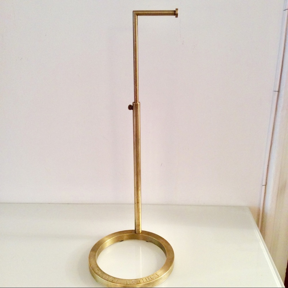 Henri Bendel Rare Brass Handbag/ Jewelry Stand